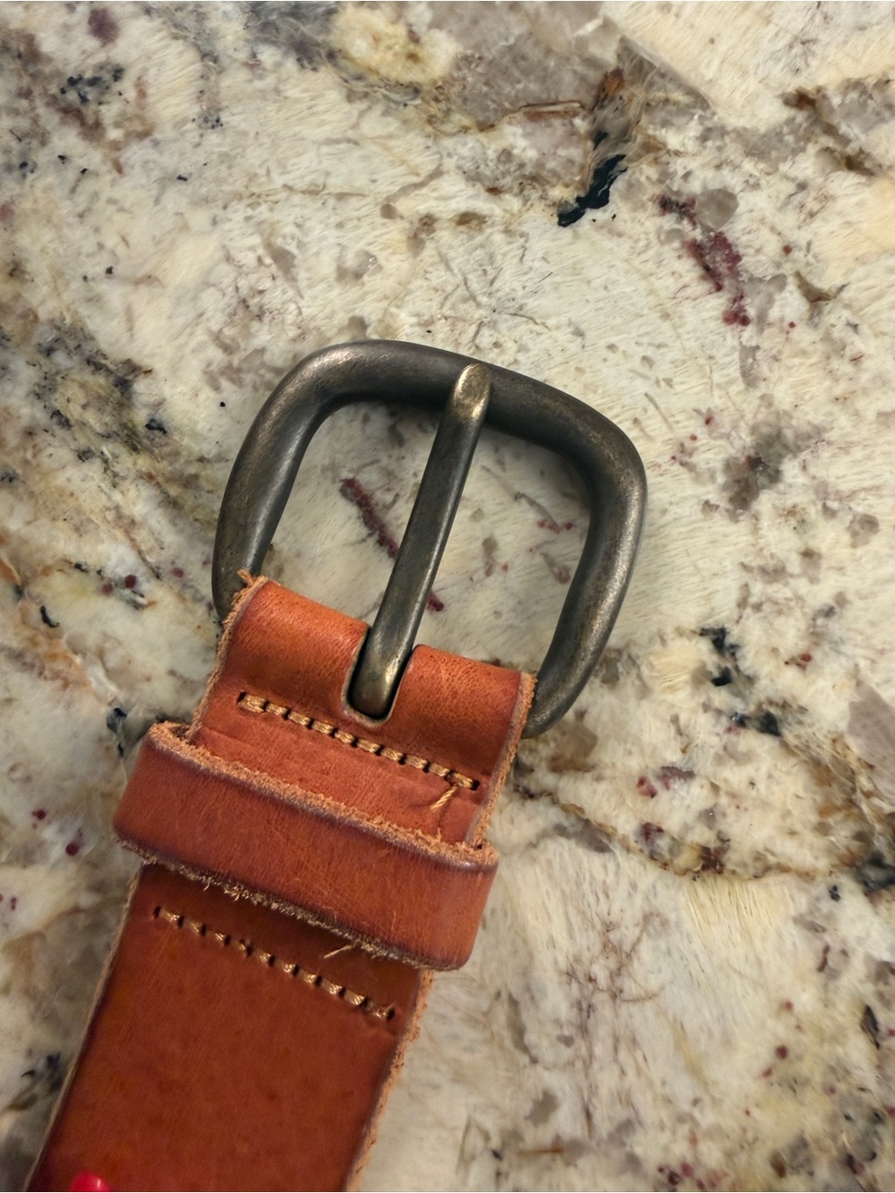 Club Monaco Italian leather distressed belt